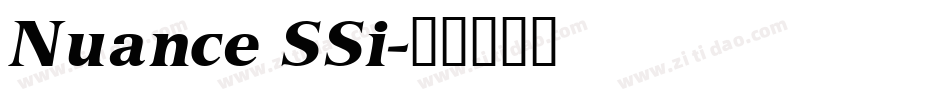 Nuance SSi字体转换